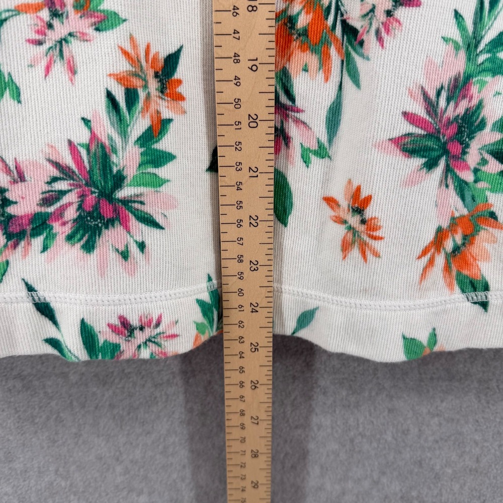Tommy Bahama Floral Ribbed Full Zip Jacket White Orange Pink Green XXS SW221638 - Picture 12 of 12